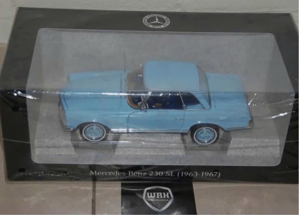 1:18 MERCEDES SL PAGODE horizon blue Norev dealer editie WRH, Hobby en Vrije tijd, Modelauto's | 1:18, Verzenden, Zo goed als nieuw