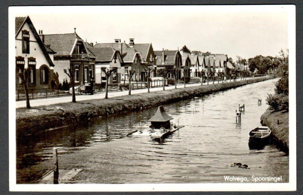 Oude Ansicht - Wolvega - Spoorsingel - 1953 - Frl., Ophalen of Verzenden, 1940 tot 1960, Gelopen, Friesland