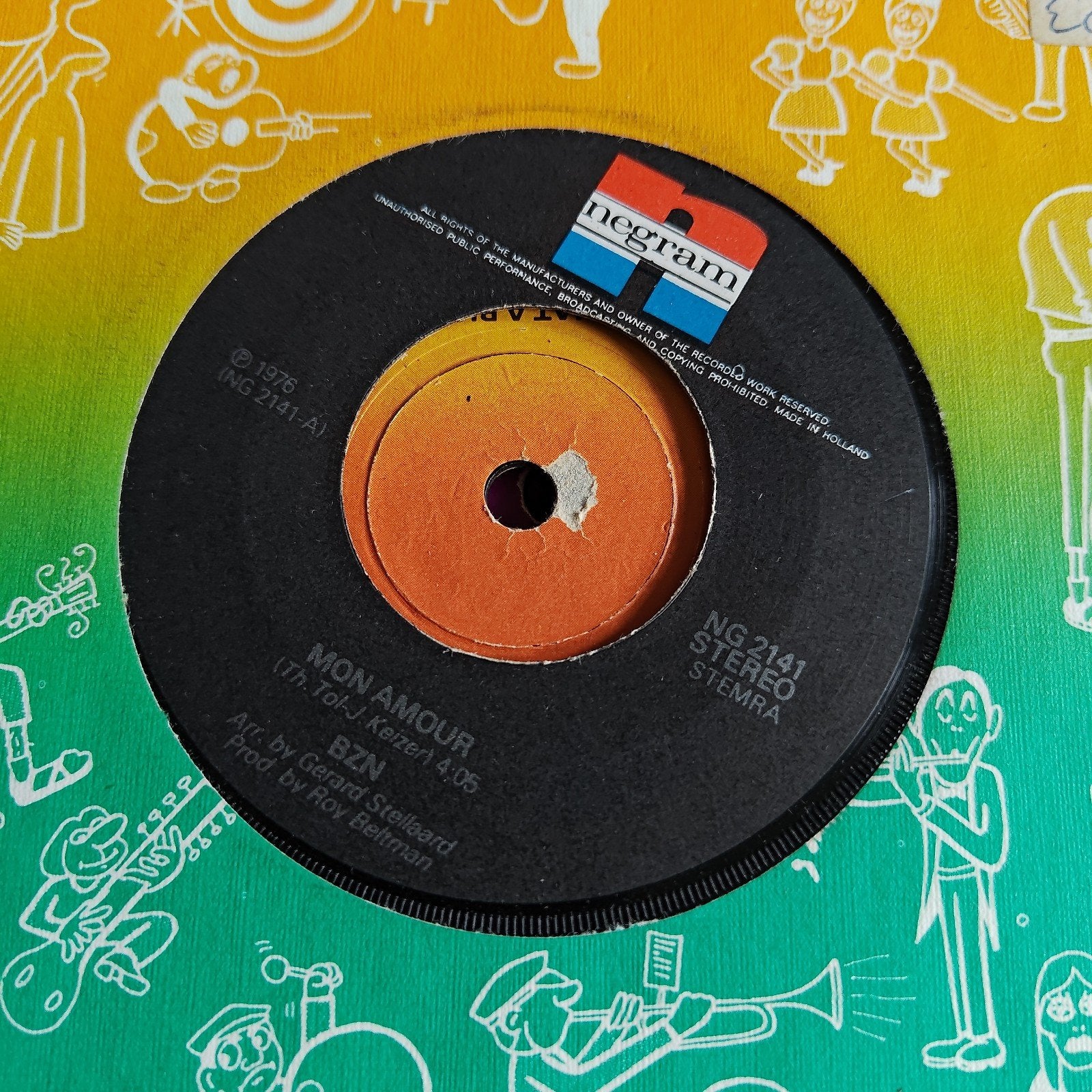 BZN - Mon Amour (Vinyl Single, 1976), Cd's en Dvd's, Gebruikt, 7 inch, Ophalen of Verzenden, EP