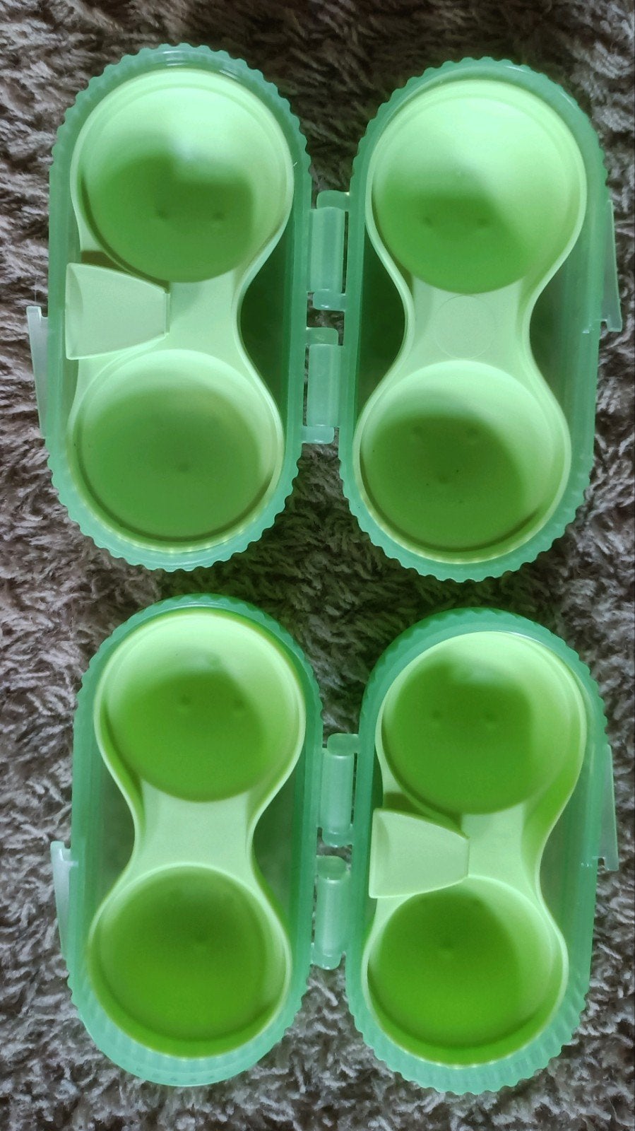 2 eierdoosjes 2 eieren mee naar werk, picknick, school, Gebruikt, Bewaardoos, Ophalen of Verzenden, Met deksel