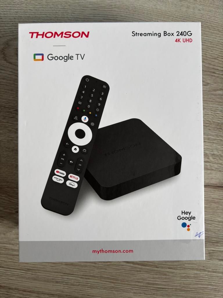 Thomson Streaming Box 240G | 4K UHD | Google TV | Als nieuw!, Ophalen of Verzenden, Zo goed als nieuw