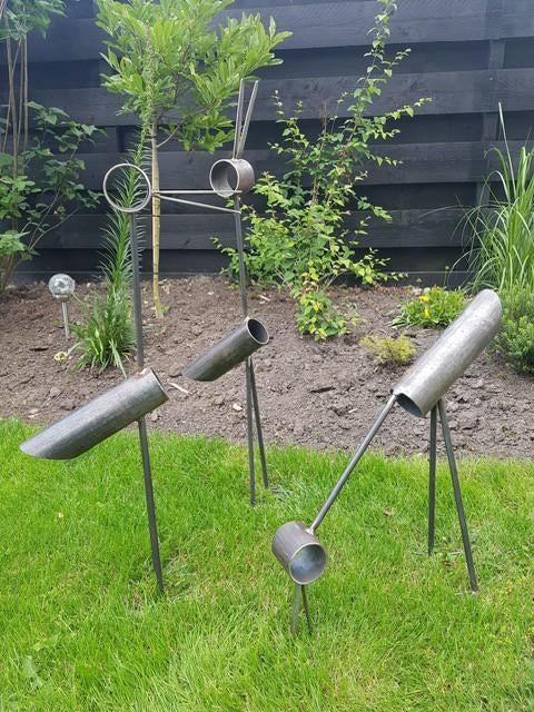 Metalen tuinvogels