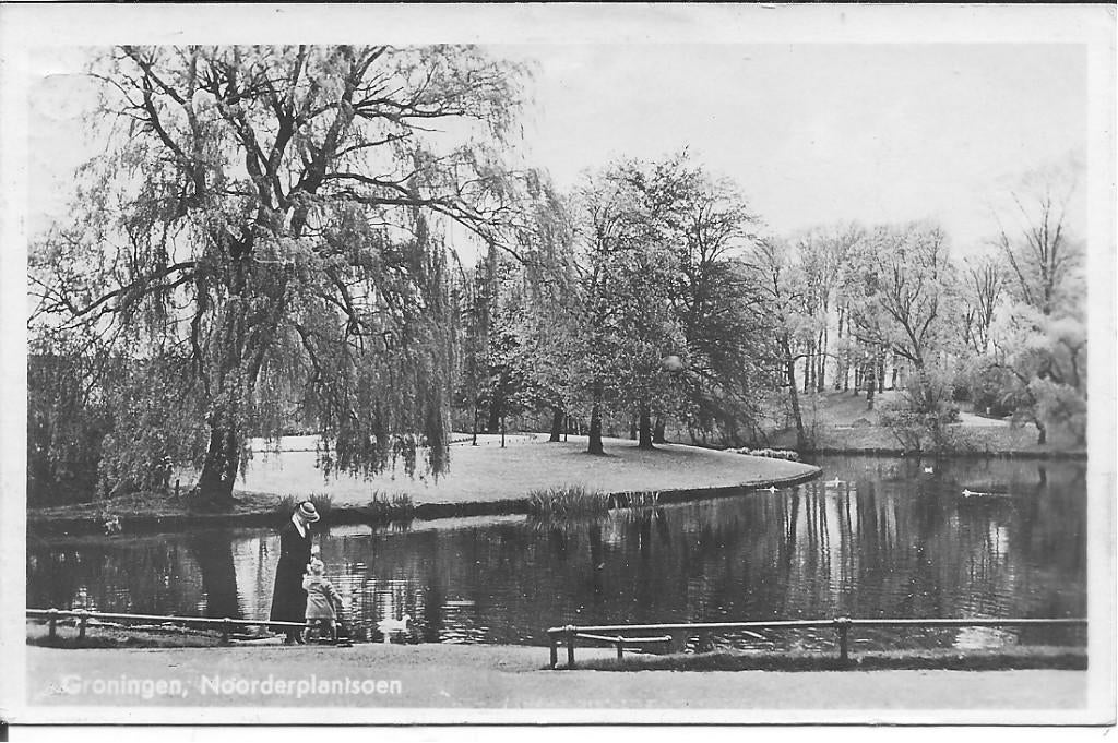 Groningen Noorderplantsoen., Ophalen of Verzenden, 1940 tot 1960, Gelopen, Groningen