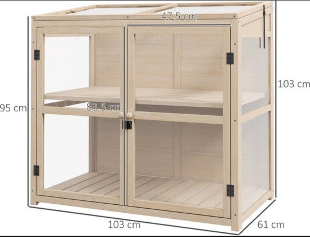Gevarnisde Houten Kweekkas, Ophalen, Overige materialen, Kweekkas, Polycarbonaat