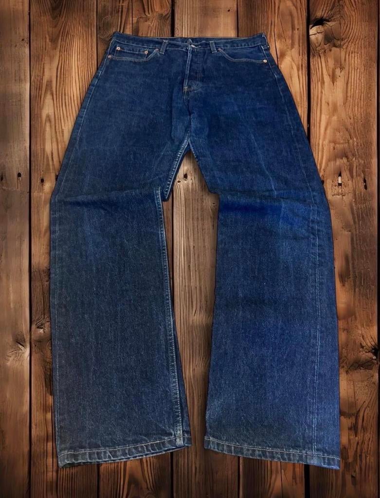 Vintage Levi's 590 Relaxed Straight Jeans 34x34 - UK 2001, Ophalen of Verzenden, Zo goed als nieuw, Blauw, W33 - W34 (confectie 48/50)