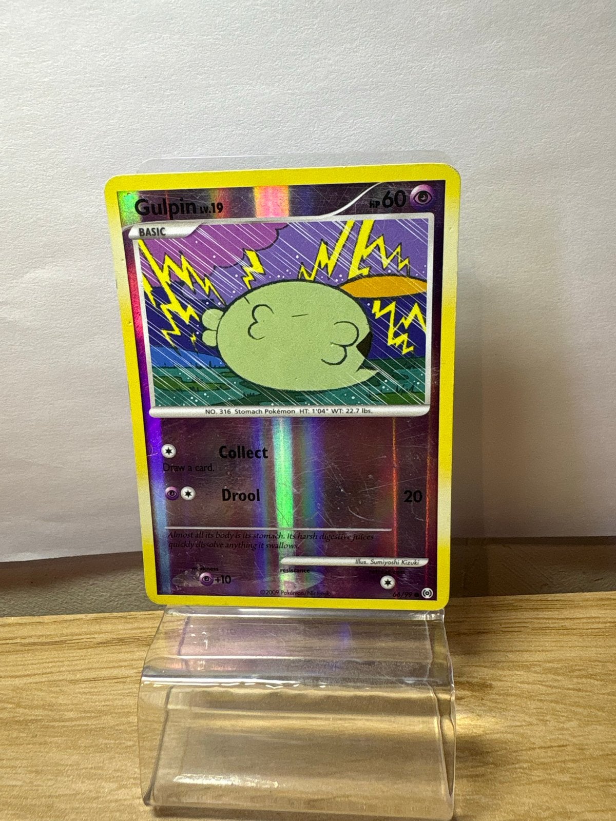 Gulpin Pokémon Kaart (Foil) - Zo goed als nieuw, Ophalen of Verzenden, Zo goed als nieuw, Losse kaart, Foil