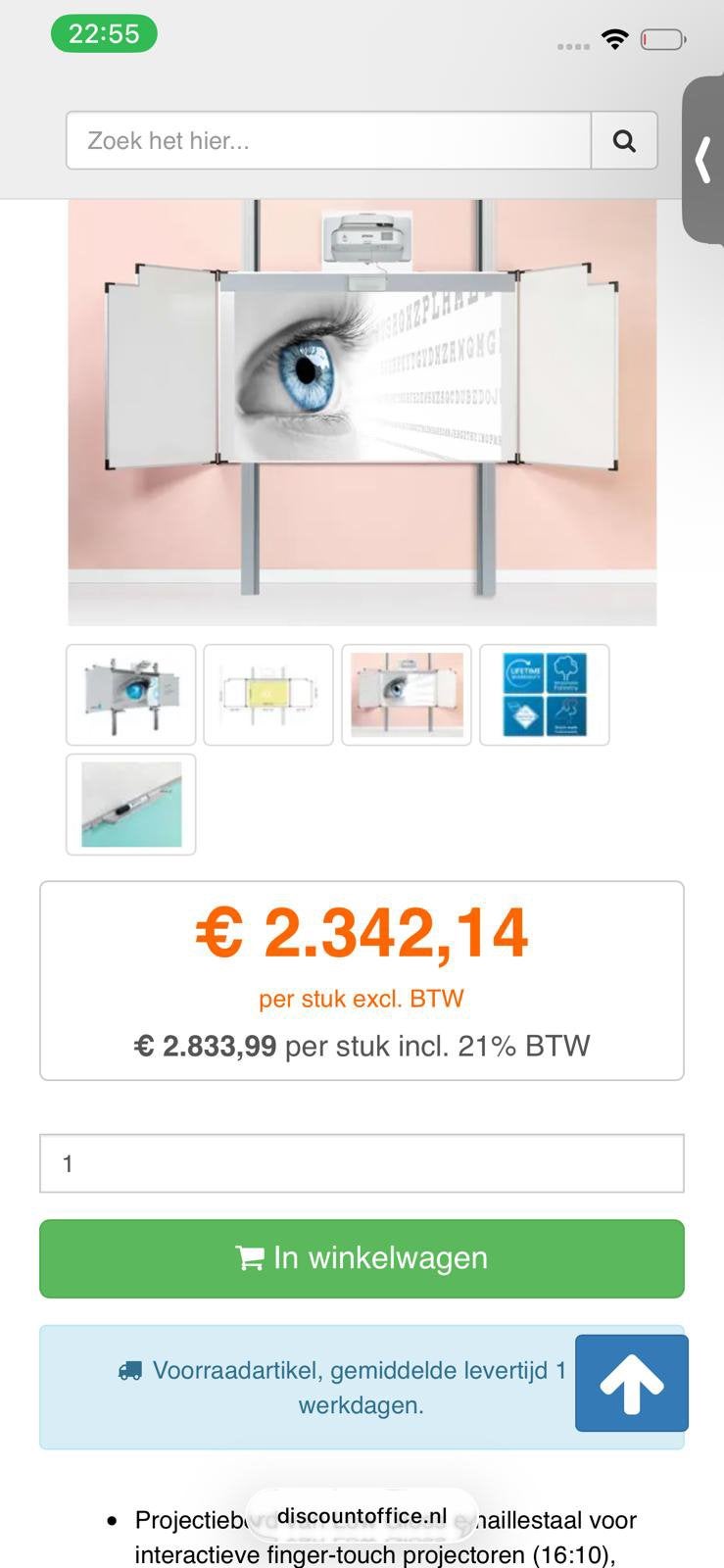 Epson EB695Wi interactieve beamer projectiebord complete set, Ophalen, Zo goed als nieuw, LCD, Epson