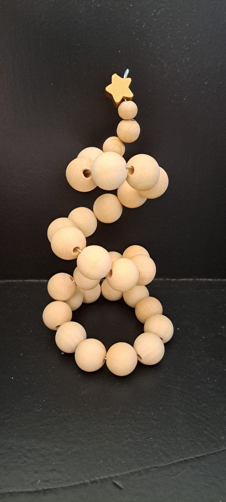 Houten kralen slinger met ster - Decoratie, Ophalen of Verzenden, Nieuw