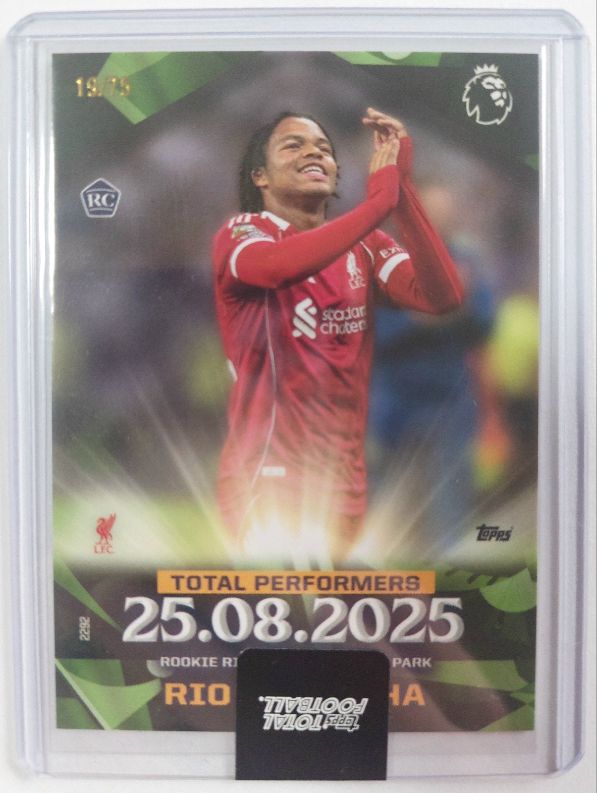 Rio Ngumoha 19/75 Liverpool Topps Total Football RC Kaart, Verzamelen, Ophalen of Verzenden, Zo goed als nieuw, Buitenlandse clubs