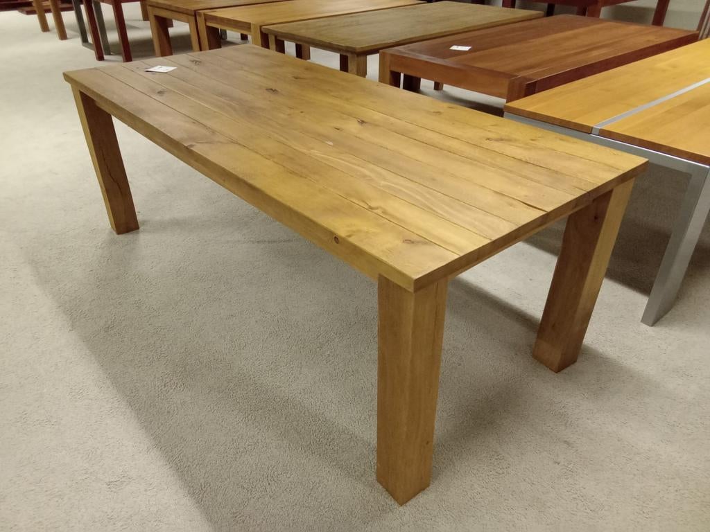 Stoere grote eiken tafel., Ophalen of Verzenden, Nieuw, Rechthoekig, 50 tot 100 cm