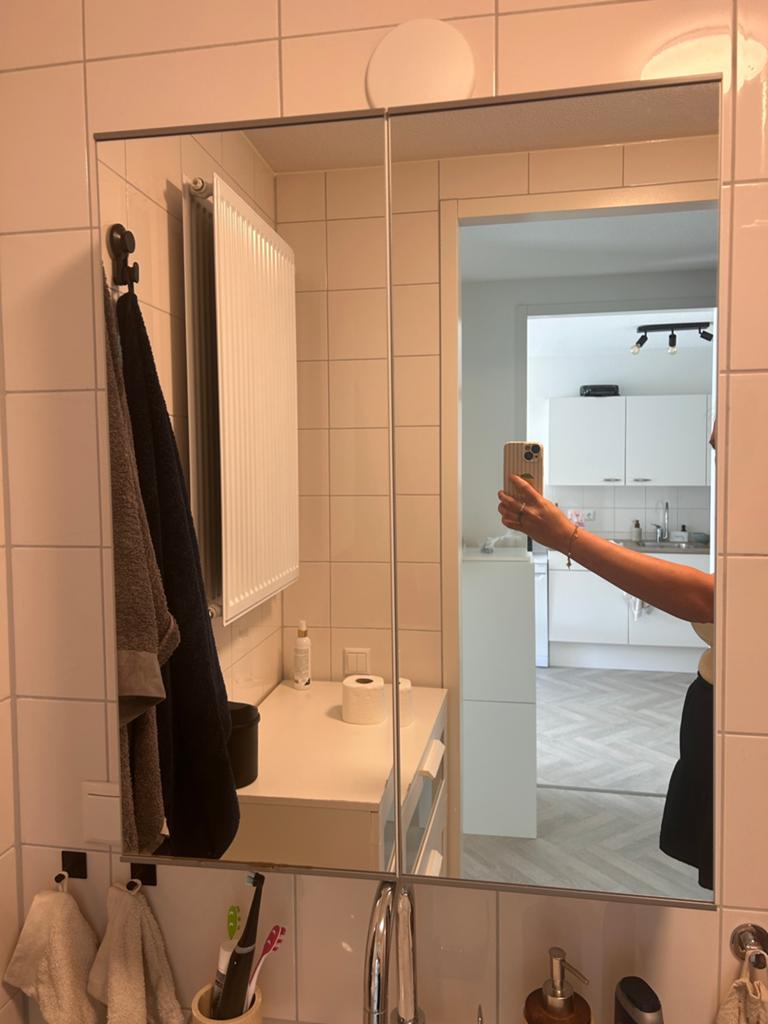 IKEA ENHET spiegelkast / badkamerkast wit 60x75, Huis en Inrichting, Badkamer | Badkamermeubels, Ophalen, 50 tot 100 cm, Minder dan 25 cm