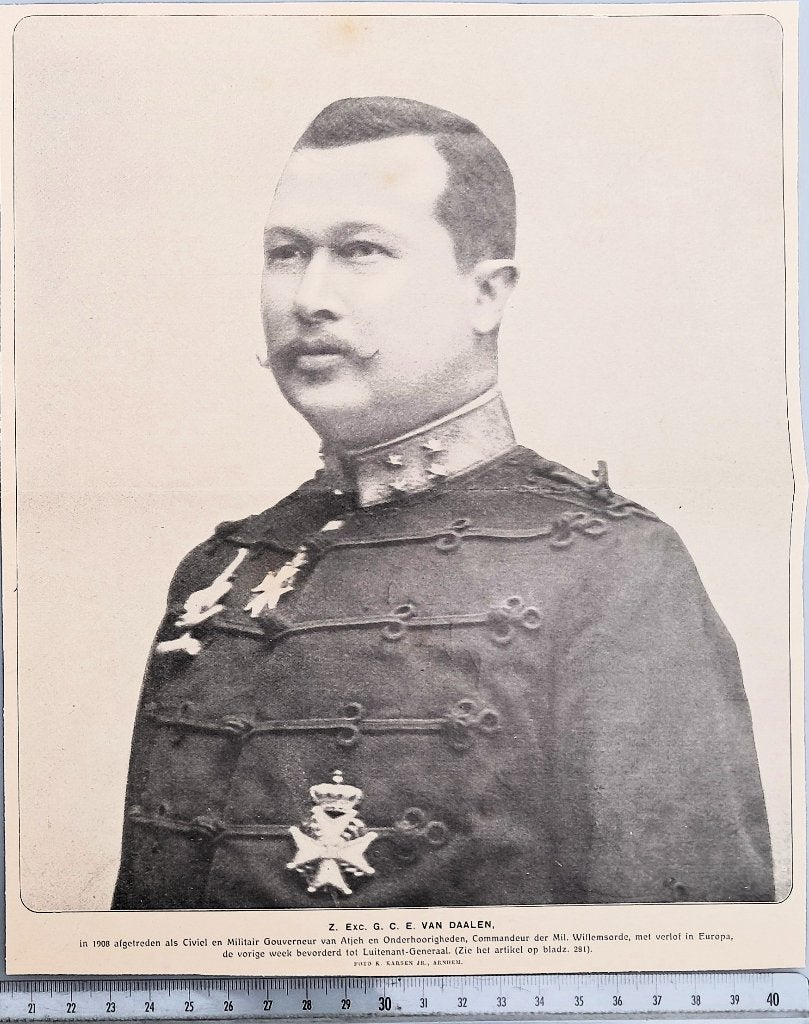 Leger Indië 1909; Gouv.van Atjeh van Daalen nu Luit-Generaal, Verzenden, Voor 1940, Gebruikt, Overige onderwerpen