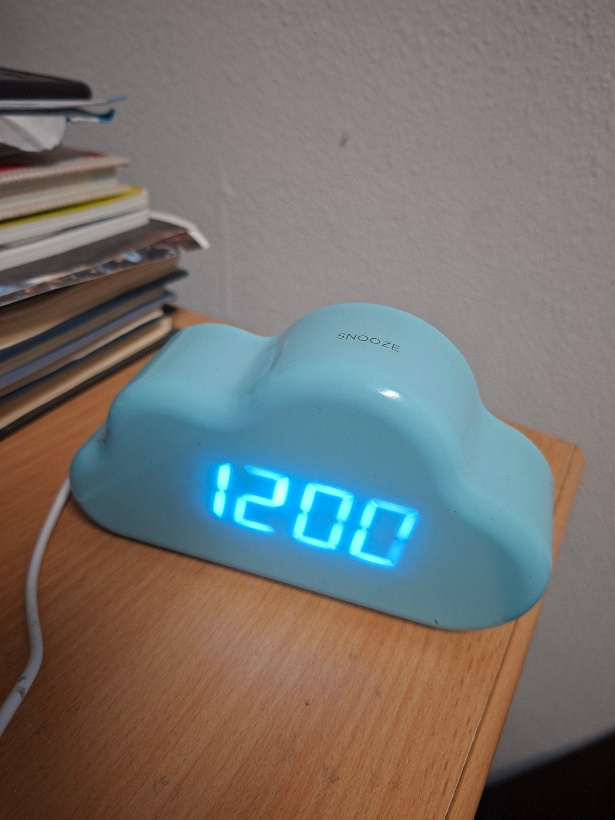 Leuke digitale wekker in wolk-vorm (blauw), Ophalen of Verzenden