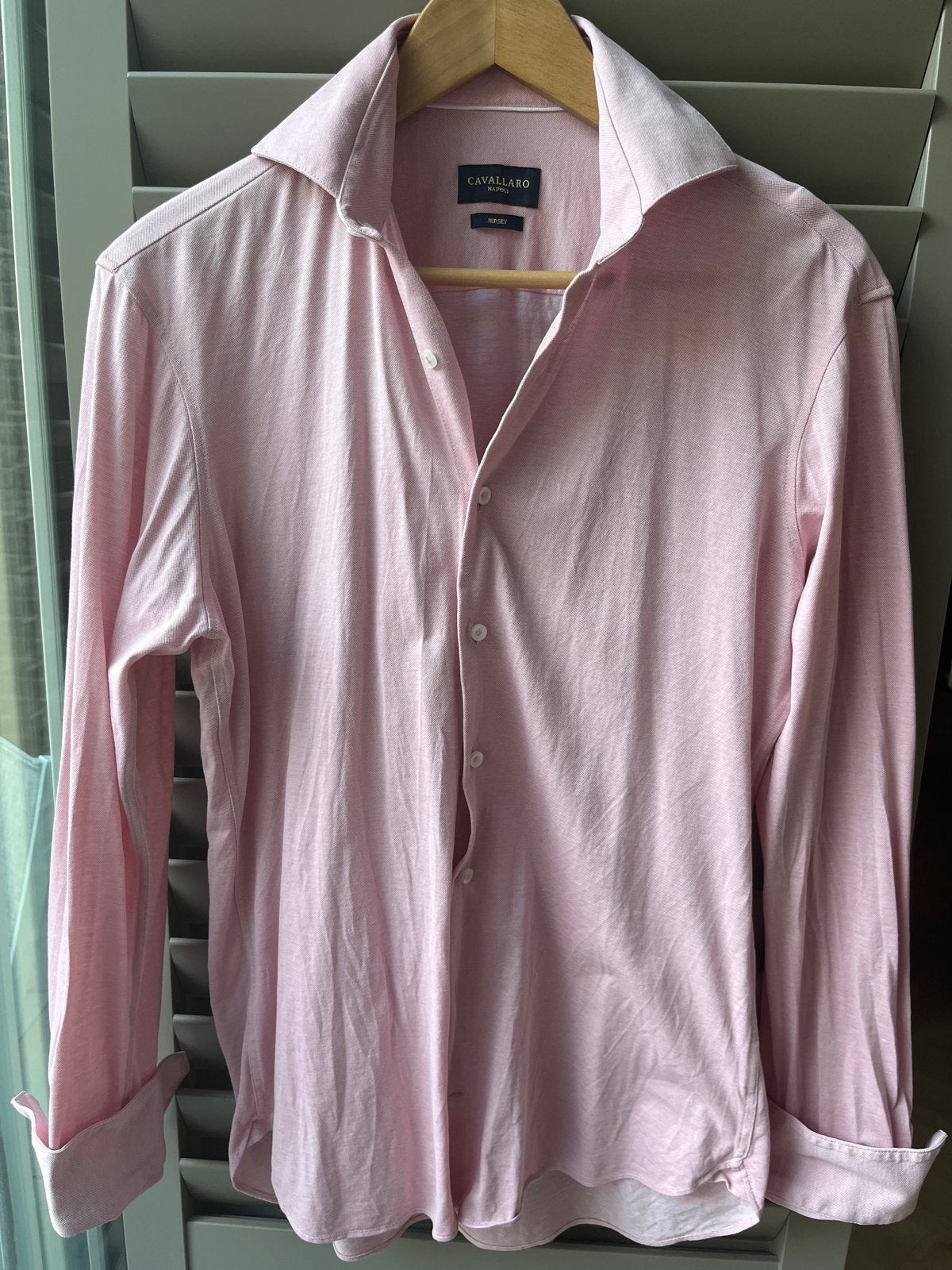 Cavallaro Napoli roze overhemd, Ophalen of Verzenden, Zo goed als nieuw, Roze, Halswijdte 39/40 (M)