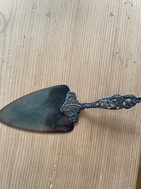 vintage zilveren taartschep, Ophalen of Verzenden