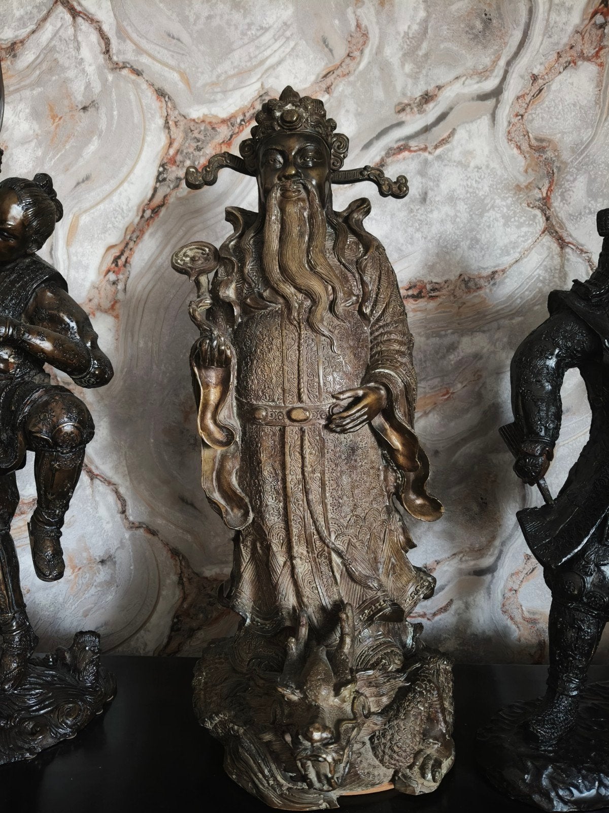 Chinese bronzen beeld antiek, Ophalen, Brons