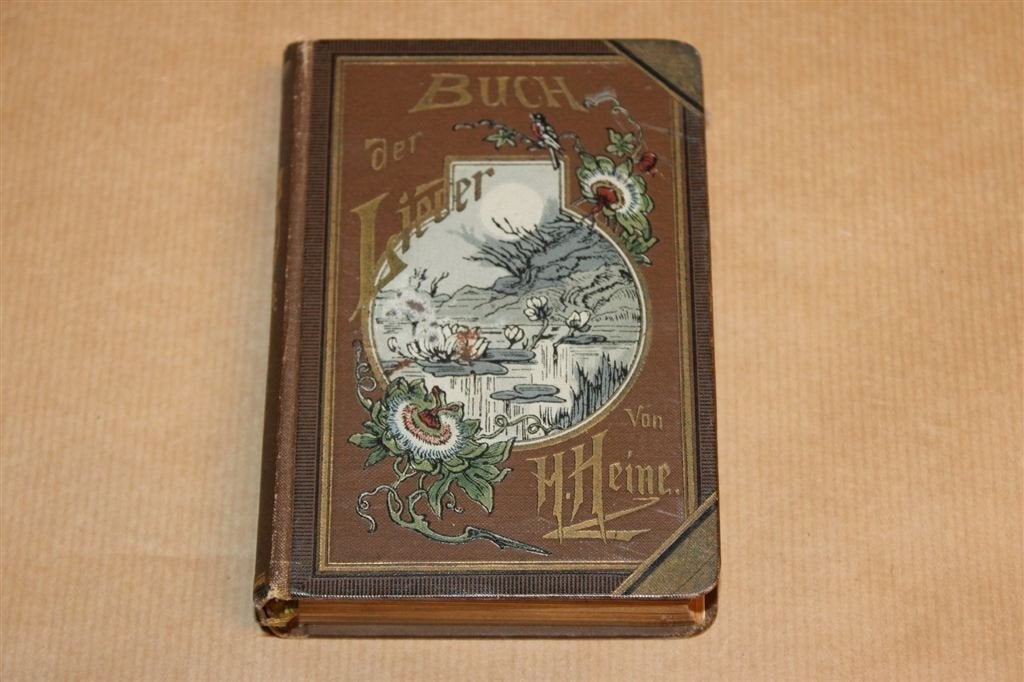 Buch der Lieder —Heine, Greiner Stuttgart 1888 Met Goudsnede, Antiek en Kunst, Ophalen of Verzenden