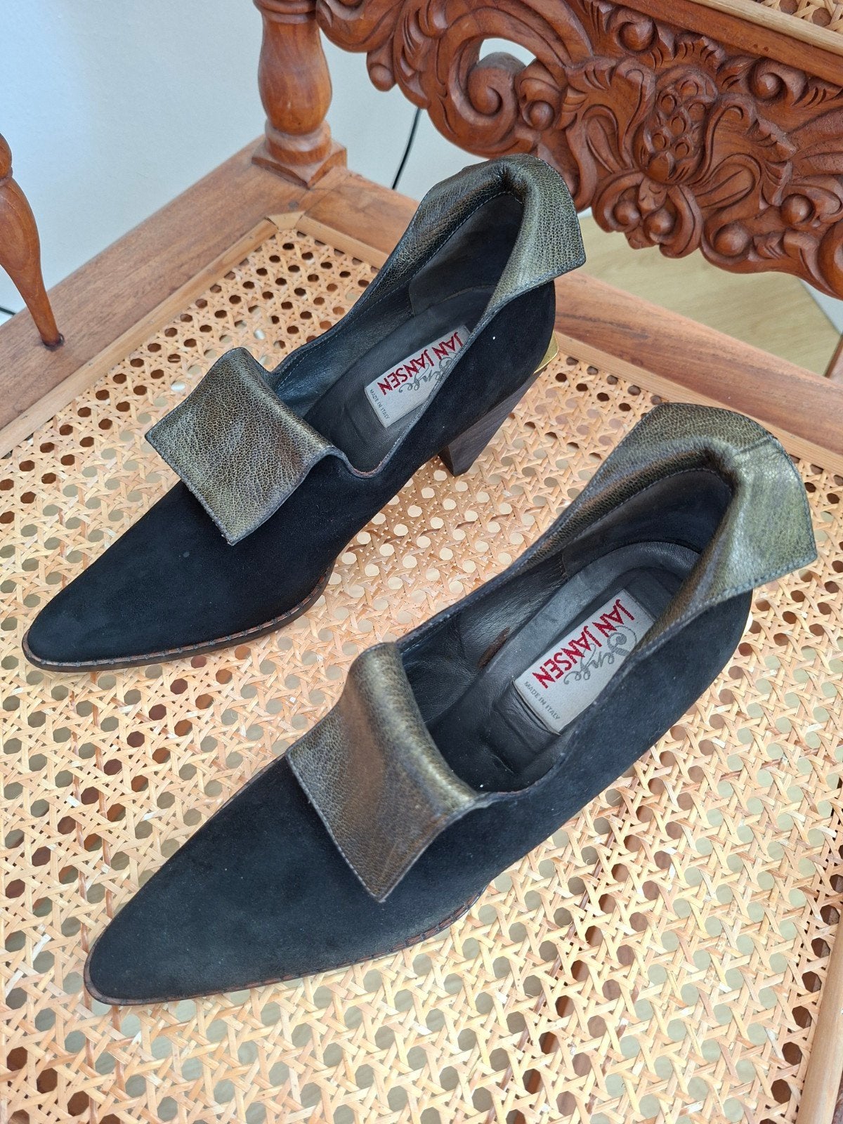 Zwart suede schoenen met hakken, pumps, Jan Jansen 37.5, Kleding | Dames, Jan Jansen, Ophalen of Verzenden, Zo goed als nieuw