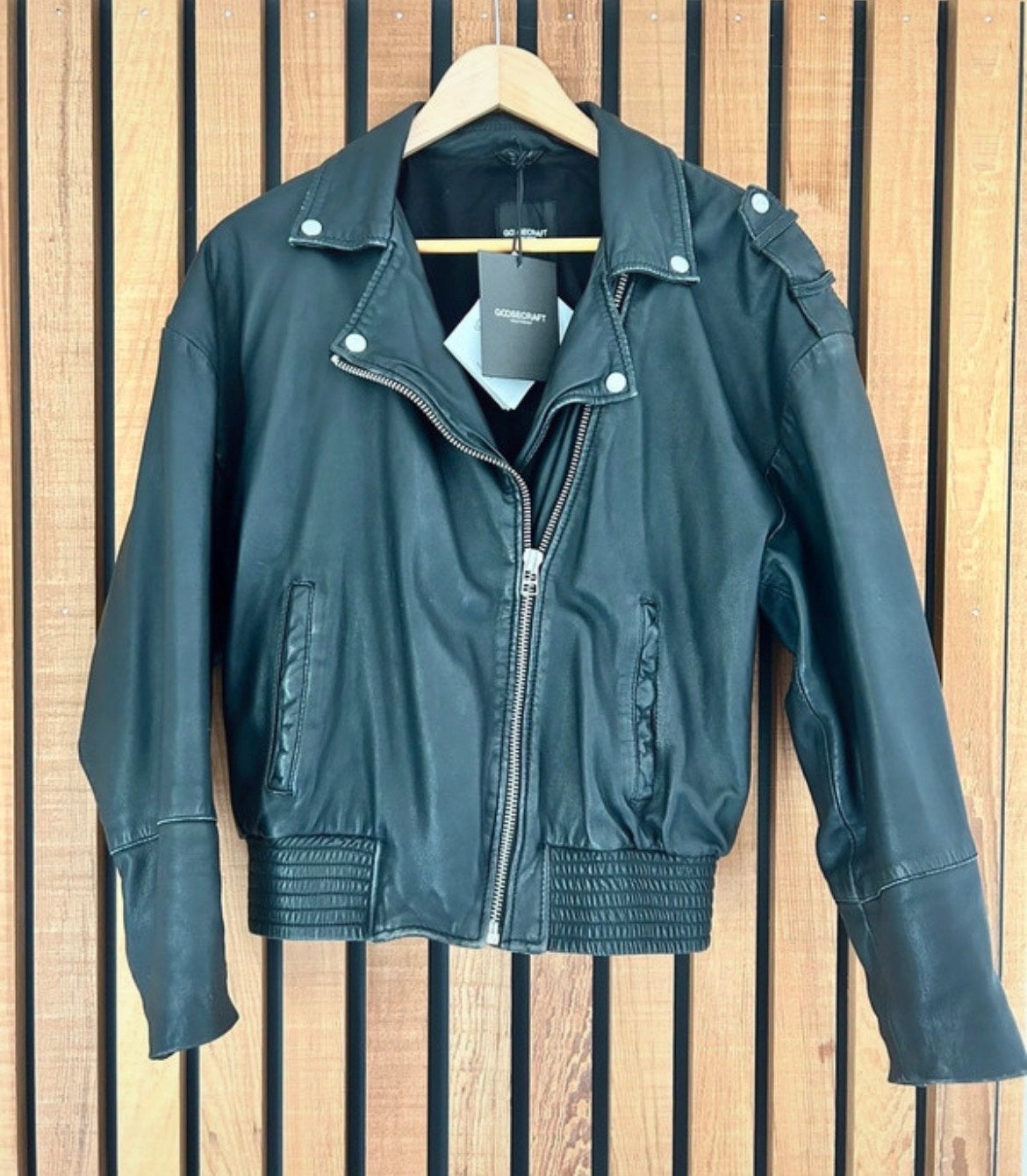 Goosecraft Leren Bomberjack Zwart, Ophalen of Verzenden, Nieuw, Maat 34 (XS) of kleiner, Zwart