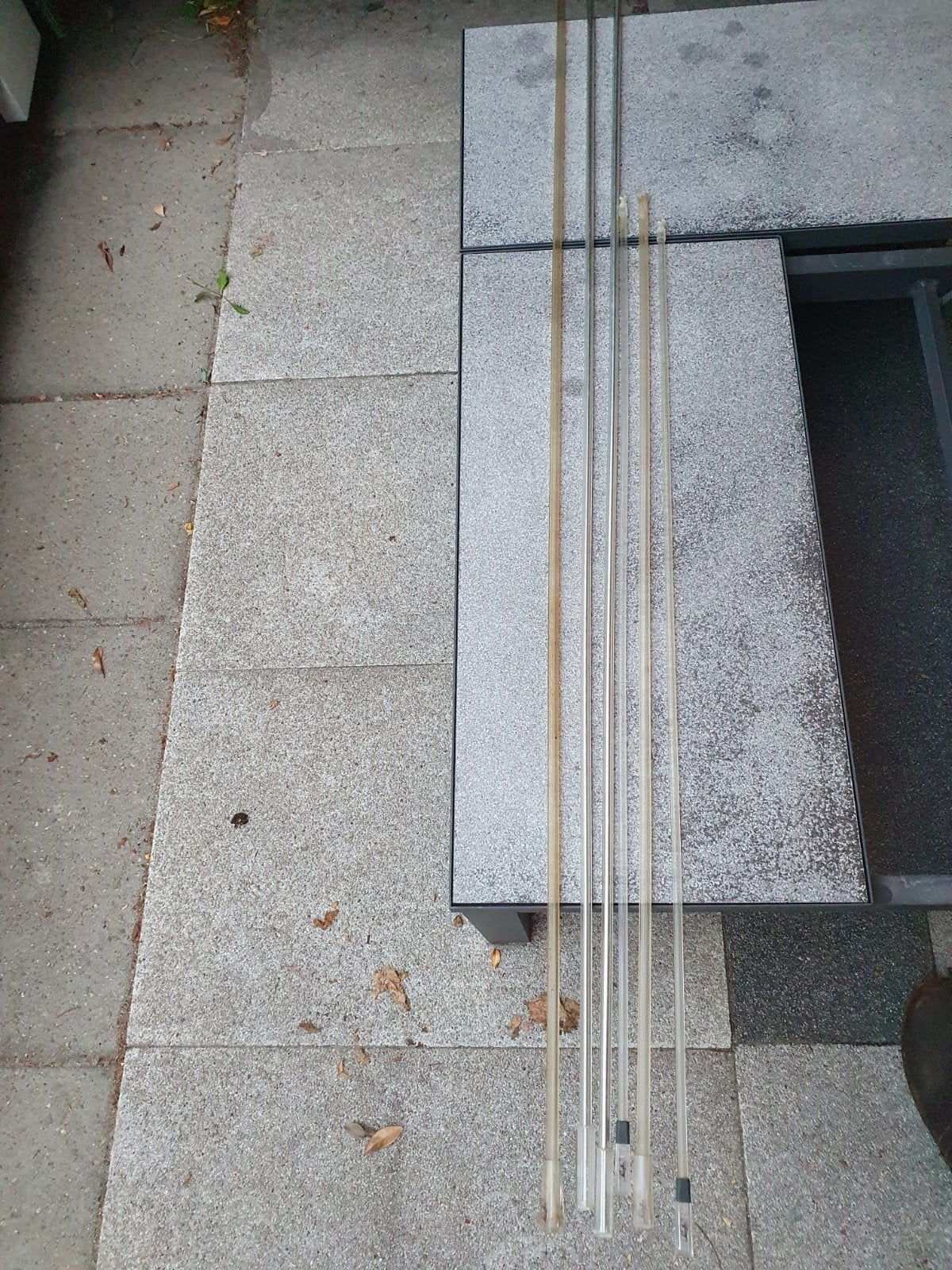 6 Luxaflex gordijnstokken - vitragestokken, Gebruikt, Ophalen of Verzenden, Kunststof, Overige typen
