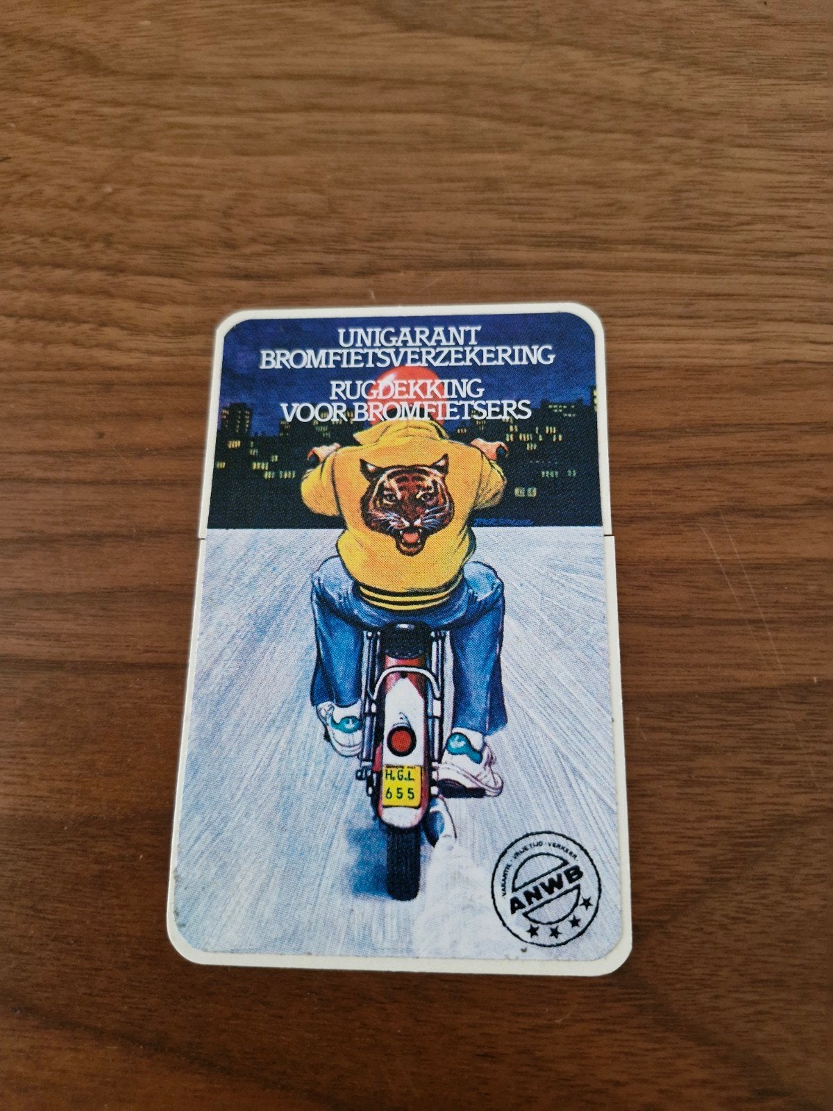 341 Vintage Unigarant ANWB Bromfietsverzekering Sticker, Verzamelen, Ophalen of Verzenden, Zo goed als nieuw, Auto of Motor