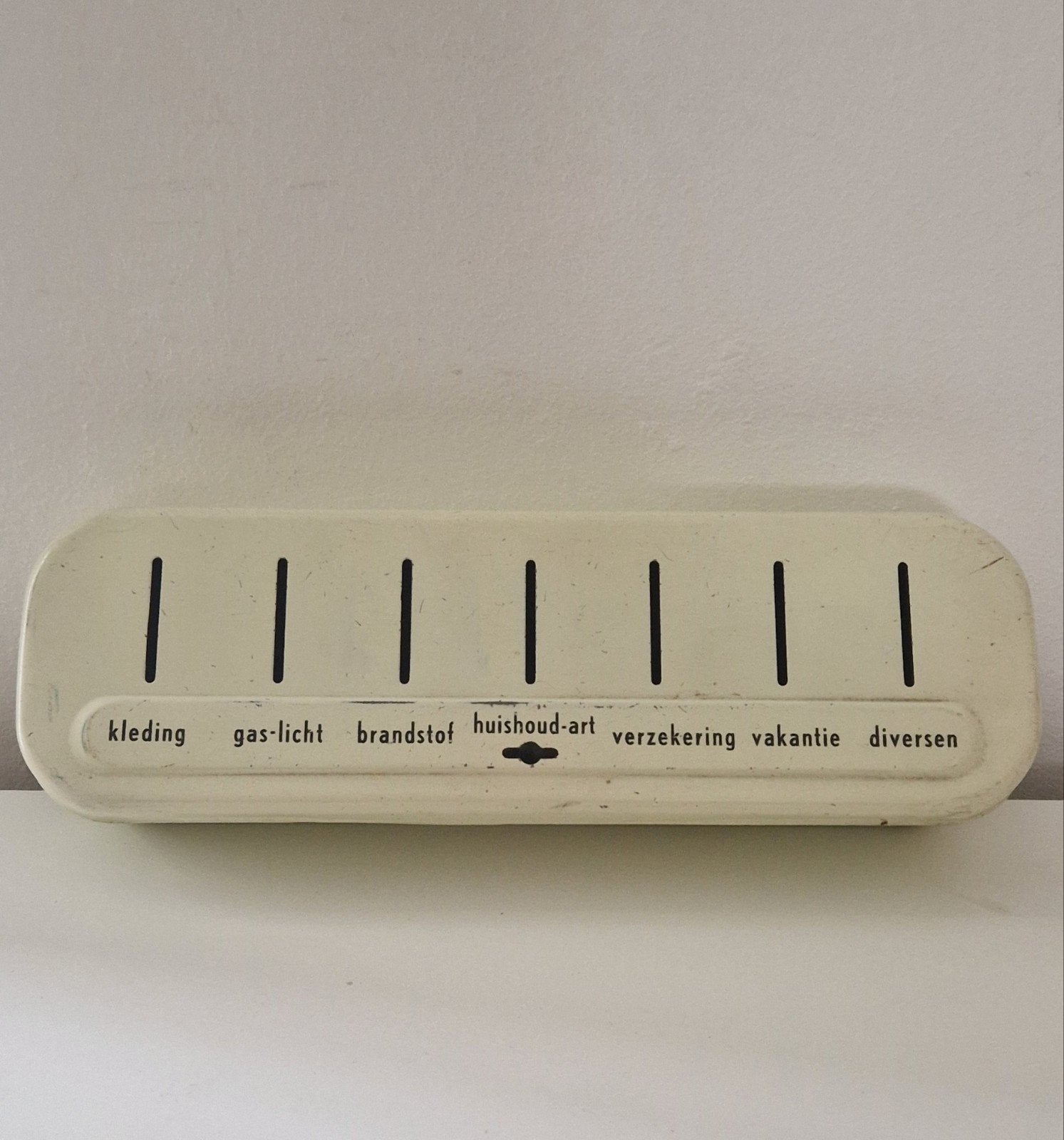 Vintage Emaille Spaarpot met Vakjes - Jaren '50/'60, Verzenden