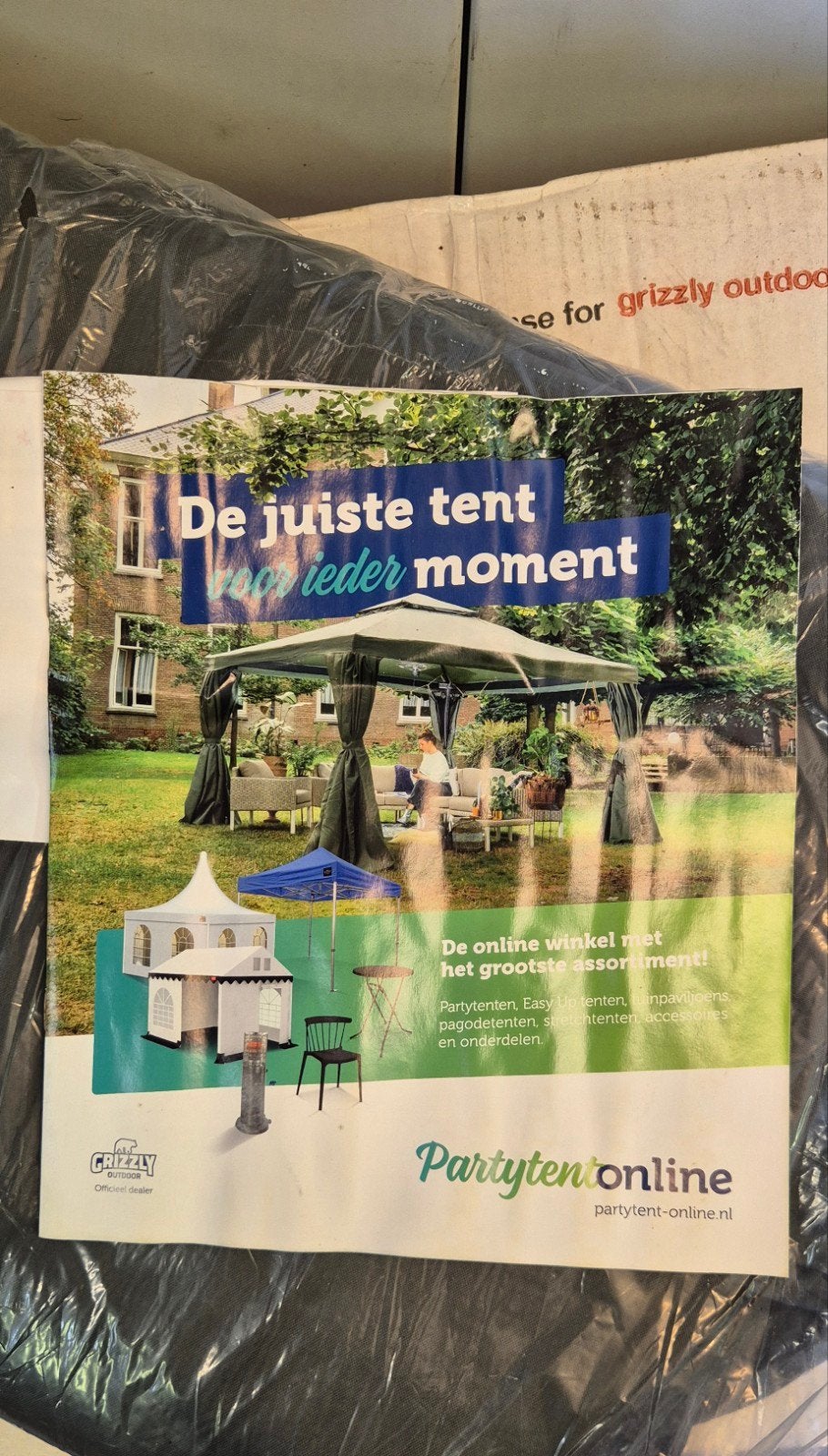Nieuw in doos: Grizzly Europe reserve dakdoek 3x4 meter, Ophalen, Nieuw, Partytent