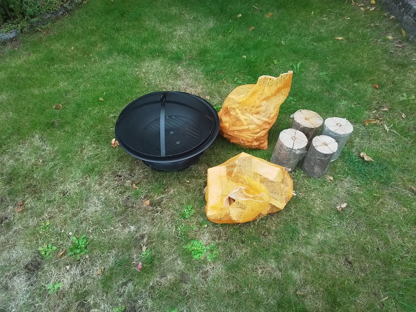 Vuurkorf en hout, Tuin en Terras, Ophalen of Verzenden, Zo goed als nieuw