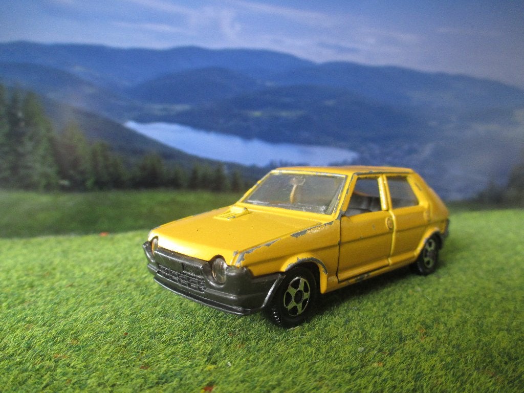 1/43 Fiat Ritmo - Mattel Mebetoys A119 geel, Ophalen of Verzenden, Gebruikt, Auto, Overige merken