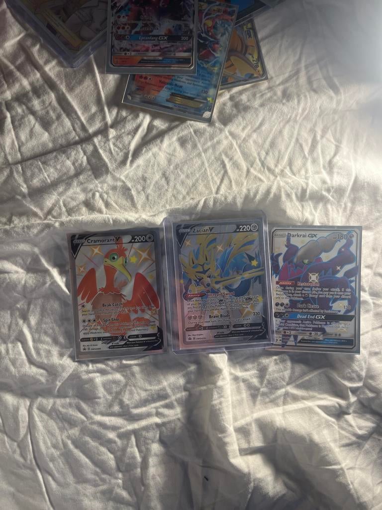 Pokémon Kaarten: Cramorant V, Zacian V, Darkrai GX, Ophalen of Verzenden, Zo goed als nieuw, Meerdere kaarten