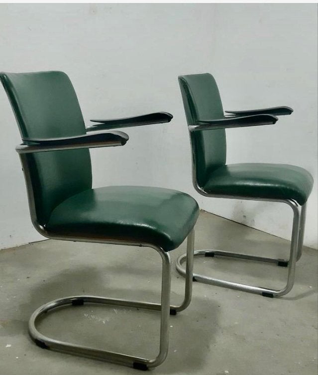 Gispen - de Wit fauteuil buisstoel, Ophalen, Zo goed als nieuw, Eén