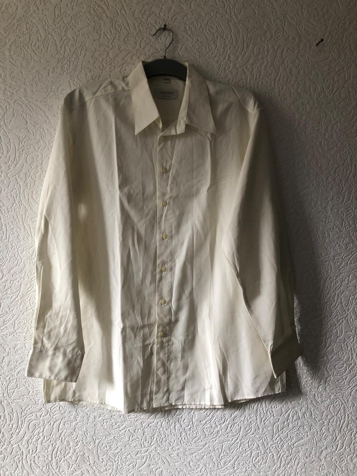 Maat L - overhemd van CANDA - cremekleur, Ophalen of Verzenden, Zo goed als nieuw, Overige kleuren, Halswijdte 41/42 (L)