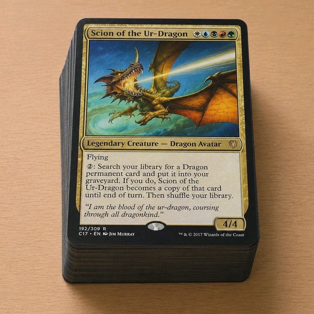 MTG Commander Deck Scion of the Ur-Dragon (Draken Deck), Ophalen of Verzenden, Zo goed als nieuw, Speeldeck