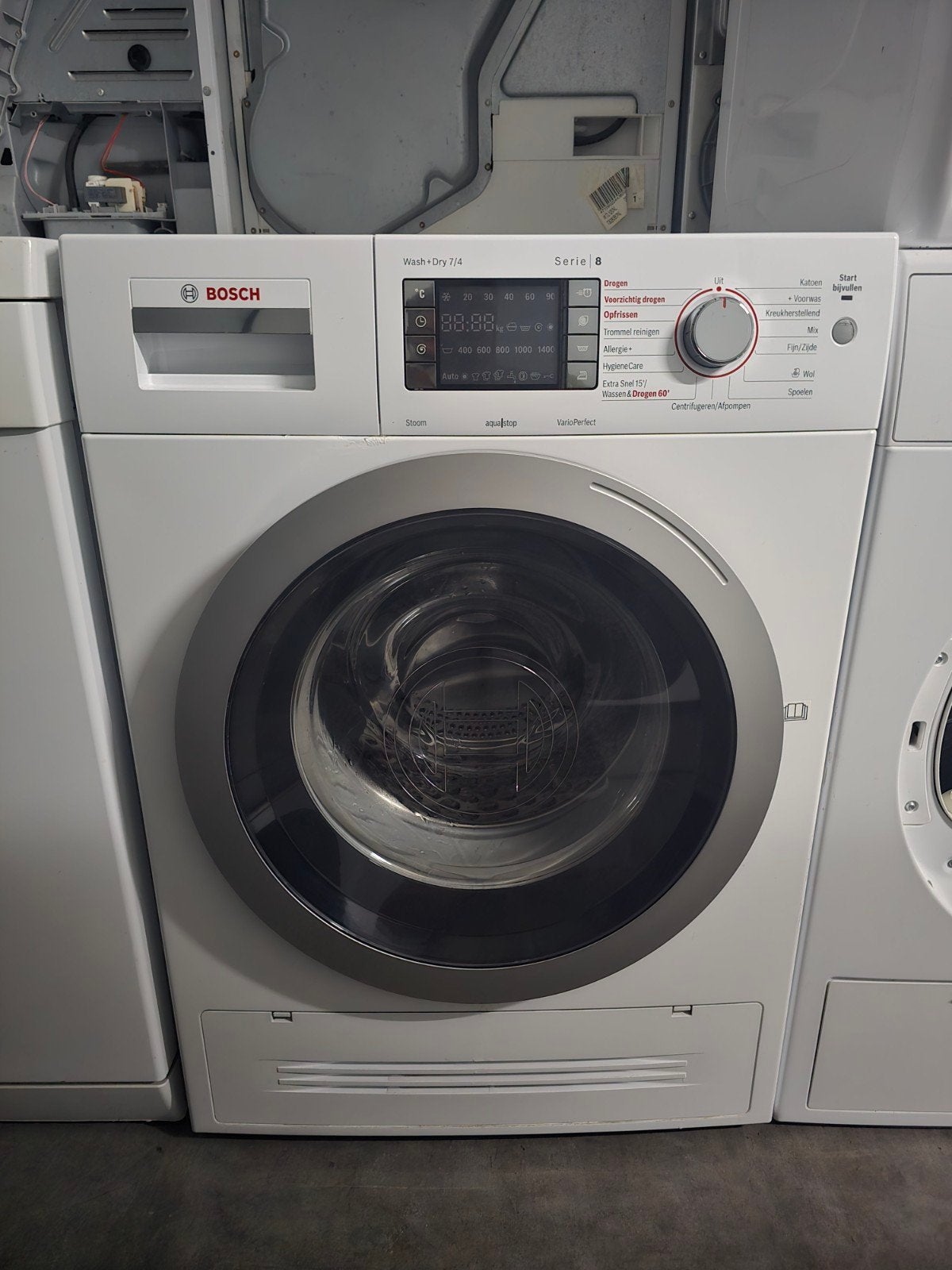 Keurige Bosch Serie8 was-droogcombinatie! Garantie! Witgood✅, Bosch, Ophalen of Verzenden, Zo goed als nieuw, Kort programma