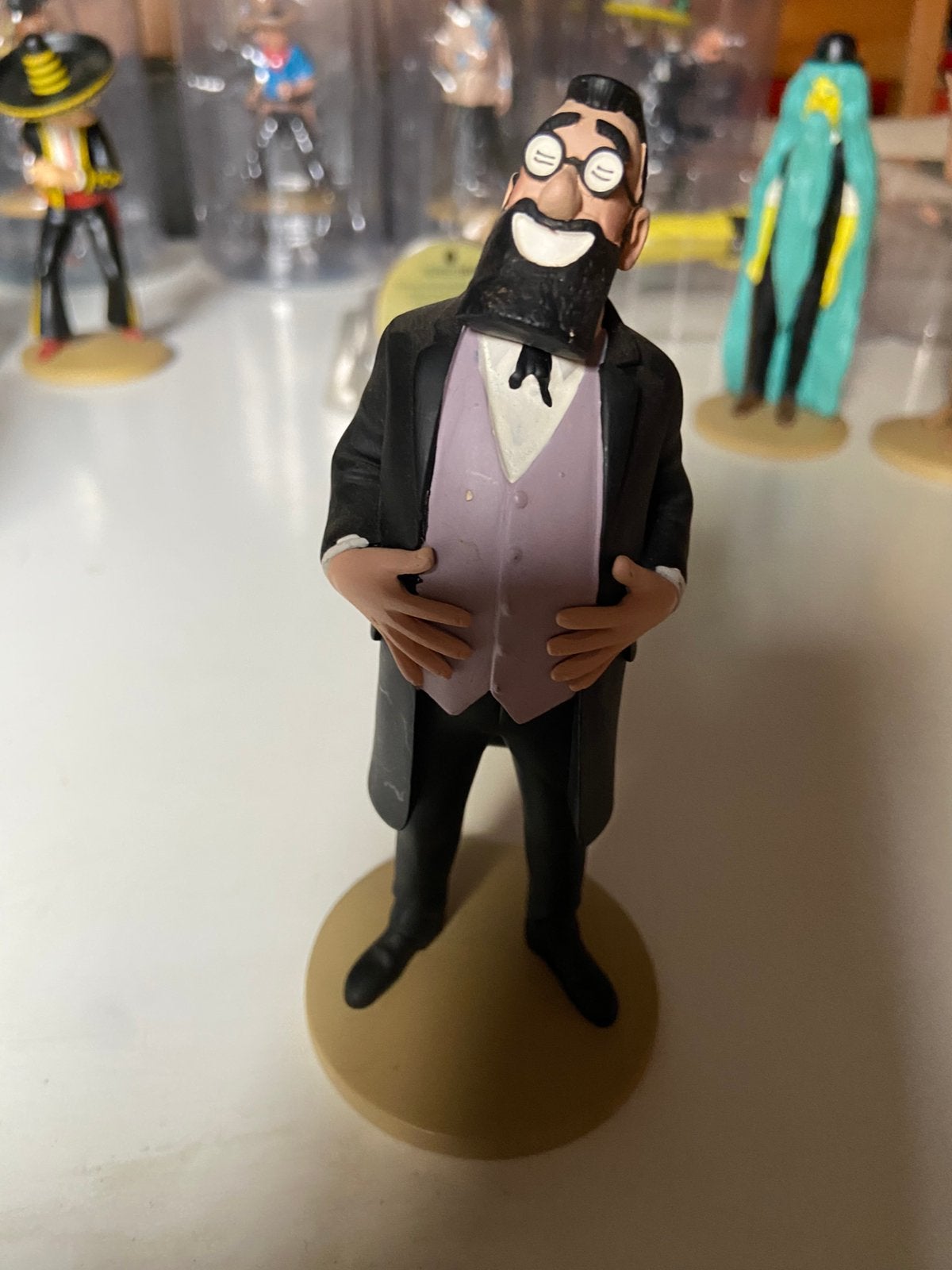 Uit de kunsthars serie professor bergamotte, Verzamelen, Ophalen of Verzenden, Kuifje, Zo goed als nieuw, Beeldje of Figuurtje