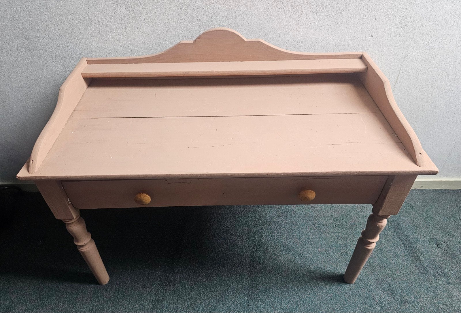 Mooi oud tafeltje - geverfd., Landelijk, 75 cm of meer, Rechthoekig, Hout