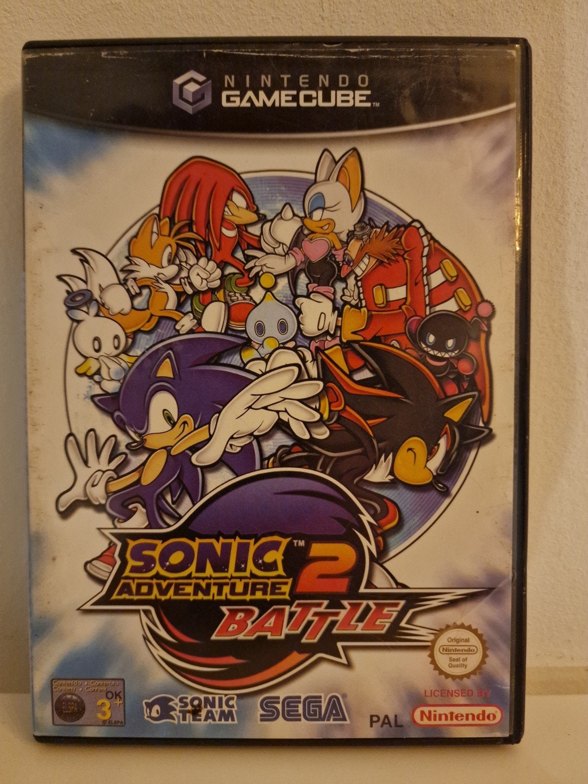 Sonic Adventure 2 Battle GameCube - Hoesje beschadigd, Spelcomputers en Games, Games | Nintendo GameCube, Avontuur en Actie, Gebruikt