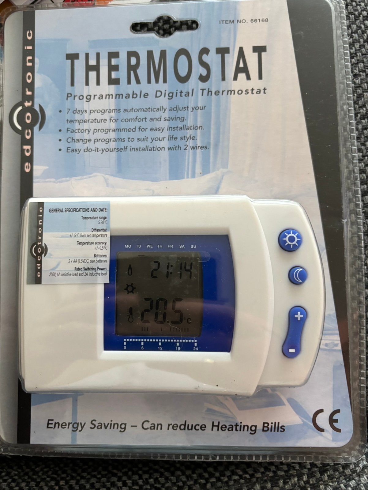 Edcotronic Programmeerbare Digitale Thermostaat, Ophalen, Nieuw