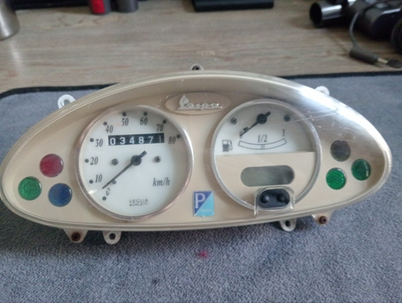 Vespa et 2 tellerklok / dashboard, Ophalen of Verzenden, Gebruikt, Overige typen, Vespa