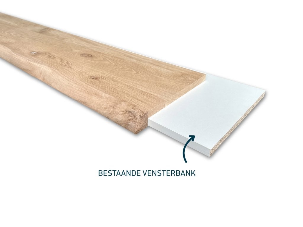 Overzet Vensterbank Massief Eiken - BOOM - 29 en 40 cm diep, Doe-het-zelf en Verbouw, Niet ingevuld, Vensterbanken, Nieuw, Ophalen of Verzenden