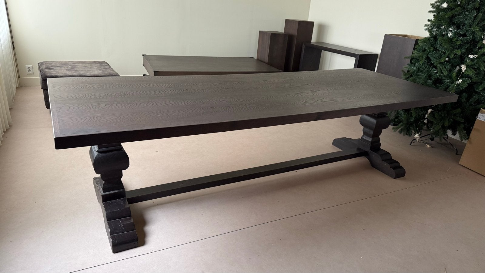 Complete set met oa kloostertafel zuilen sidetable salon…., Ophalen, 100 tot 150 cm, 200 cm of meer, Vijf personen of meer