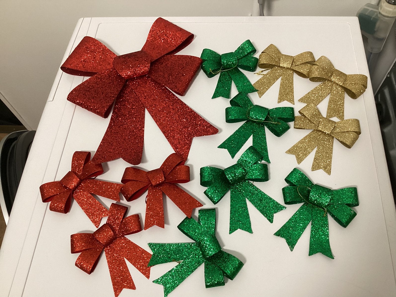 12 mooie nieuwe kerst strikken , kerst decoratie, Diversen, Ophalen of Verzenden, Nieuw