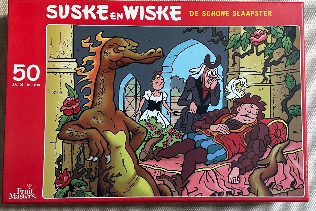 Puzzeltje suske en wiske, de schone slaapster, 50 stukjes, Ophalen of Verzenden, Suske en Wiske, Zo goed als nieuw, Gebruiksvoorwerp
