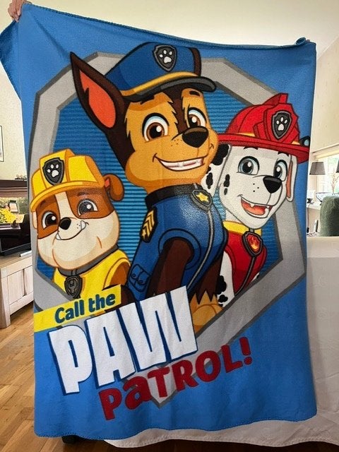fleece deken Paw Patrol 150x125, Overige kleuren, Jongetje of Meisje, Eenpersoonsbed, Ophalen of Verzenden