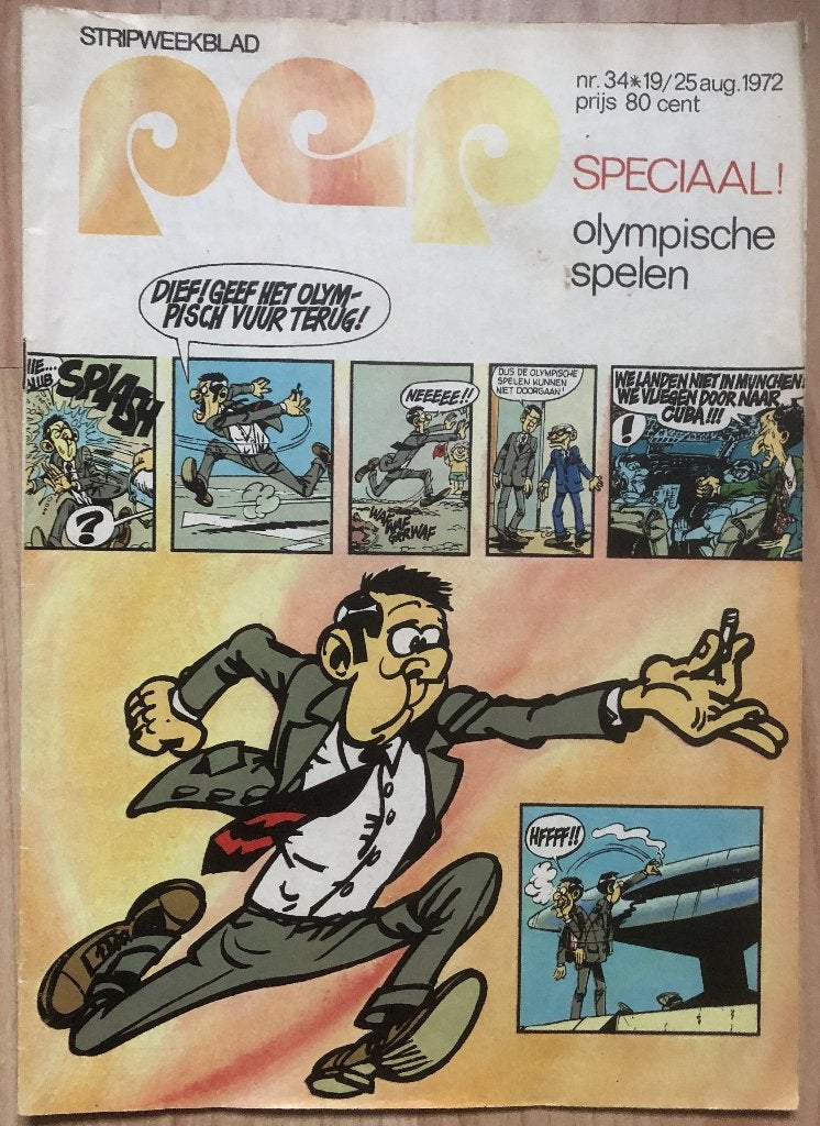 PEP - STRIPWEEKBLAD - NR. 34, 1972, Eén stripboek, Ophalen of Verzenden, Zo goed als nieuw