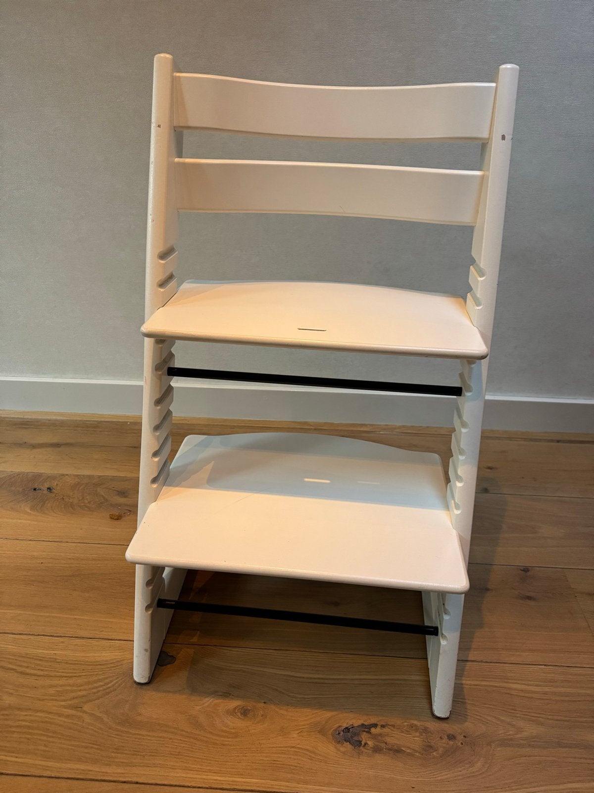 Stokke Tripp Trapp kinderstoel - Wit 3 beschikbaar, Ophalen, Gebruikt, Meegroeistoel, Aanschuifbaar