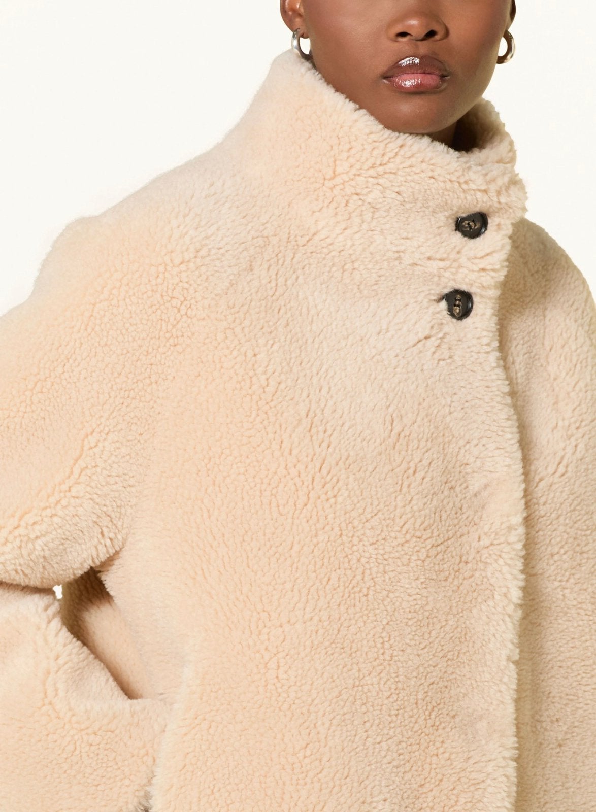 Studio AR Mallow reversible teddy jas beige mt 40 L, Maat 38/40 (M), Beige, Nieuw, Studio AR