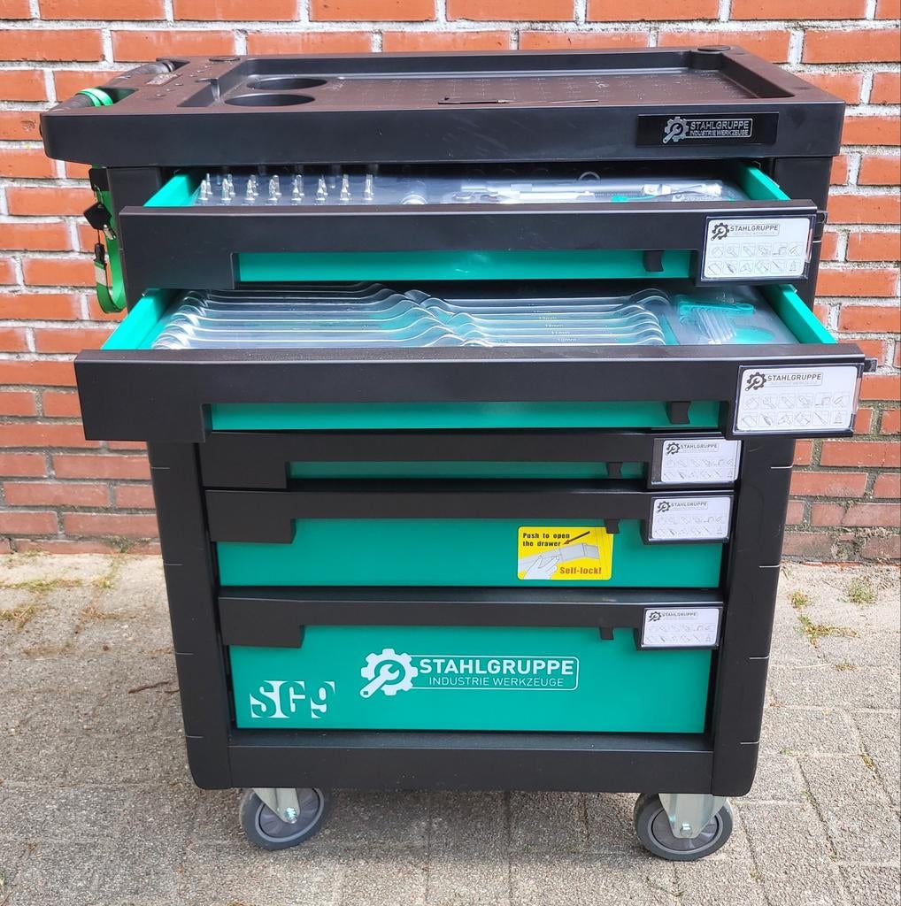 Stahlgruppe SG 9 Professionele werkplaatswagen gevuld, Doe-het-zelf en Verbouw, Ophalen, Nieuw