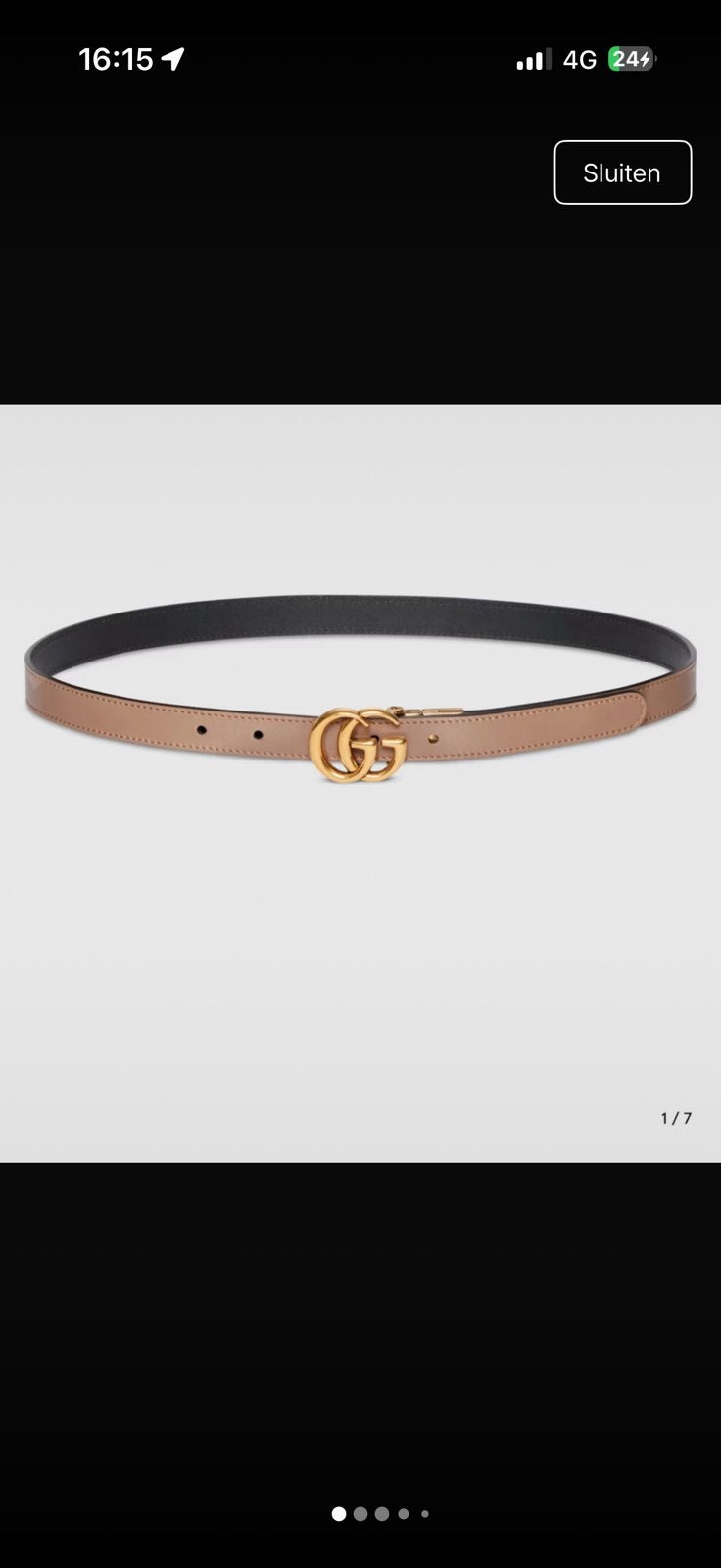 Gucci GG Reversible Leren Riem - Zwart/Bruin - 100cm, Kleding | Dames, Riemen en Ceinturen, Zo goed als nieuw, Heupriem, 100 cm of meer