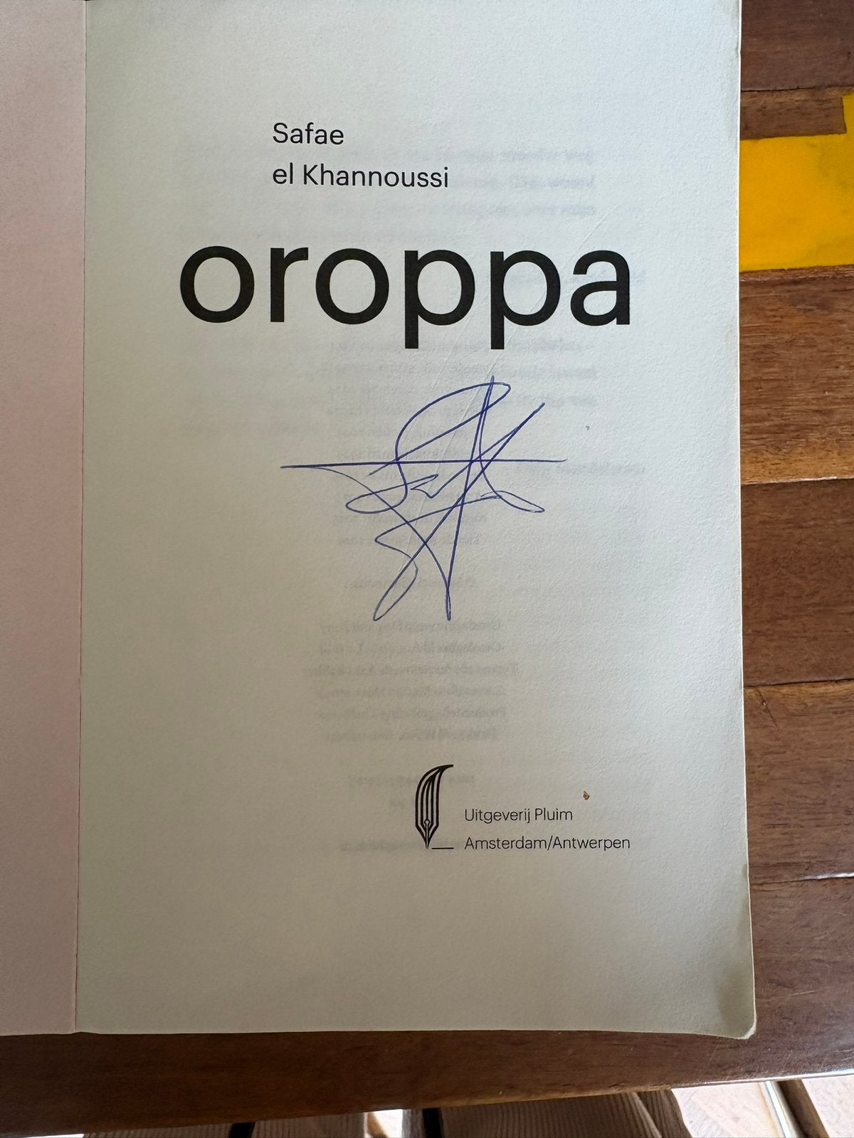 Safae el Khannoussi - Oroppa, Ophalen of Verzenden, Zo goed als nieuw, Safae el Khannoussi